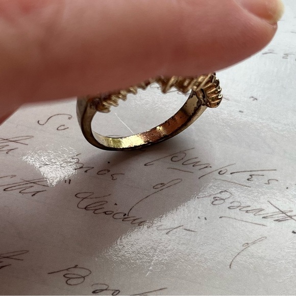 Purple and Gold Tone Women's Ring - Picture 9 of 9